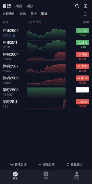多自选功能