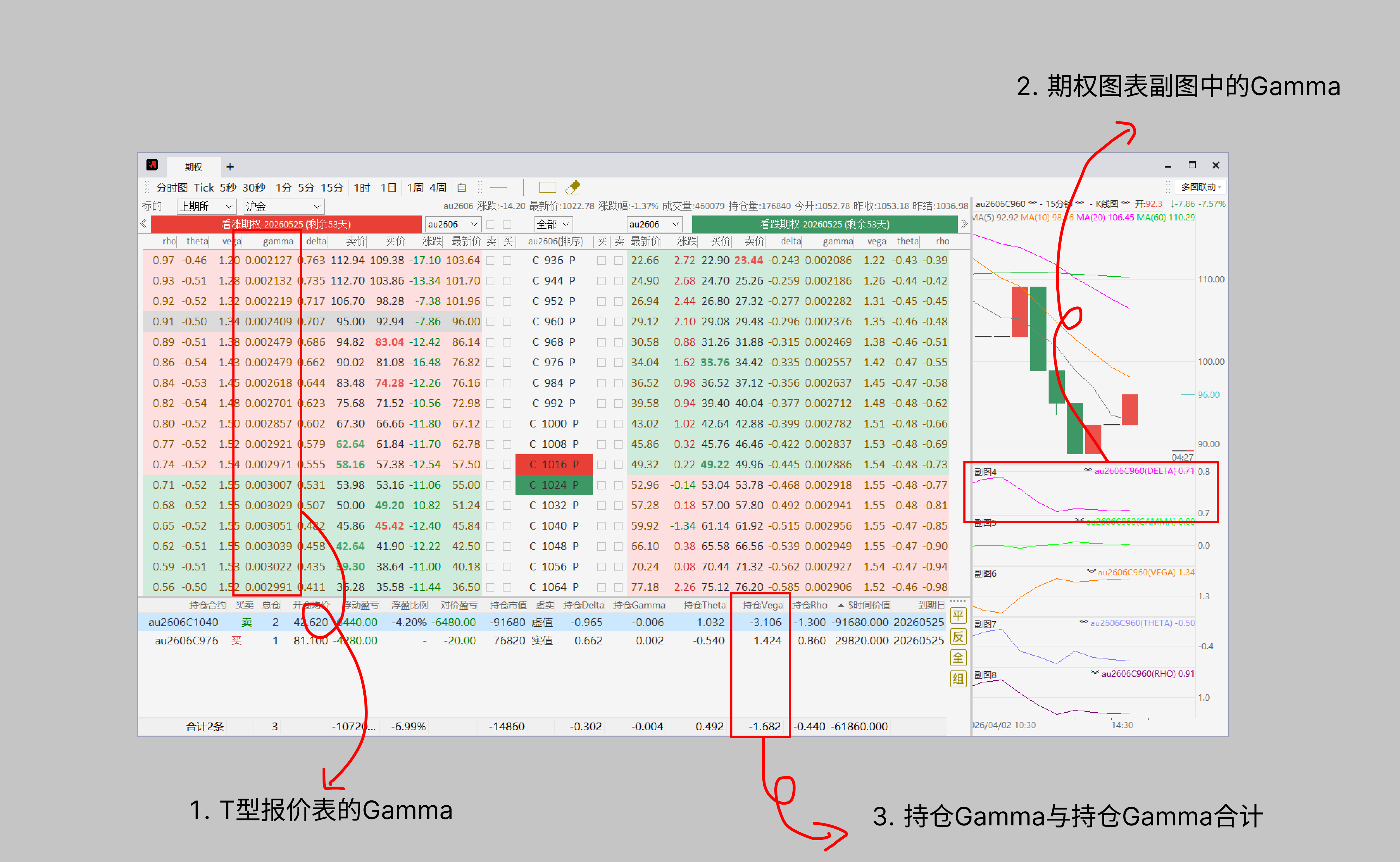 gamma moneyness chart