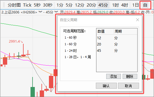 快期3自定义周期的配置图